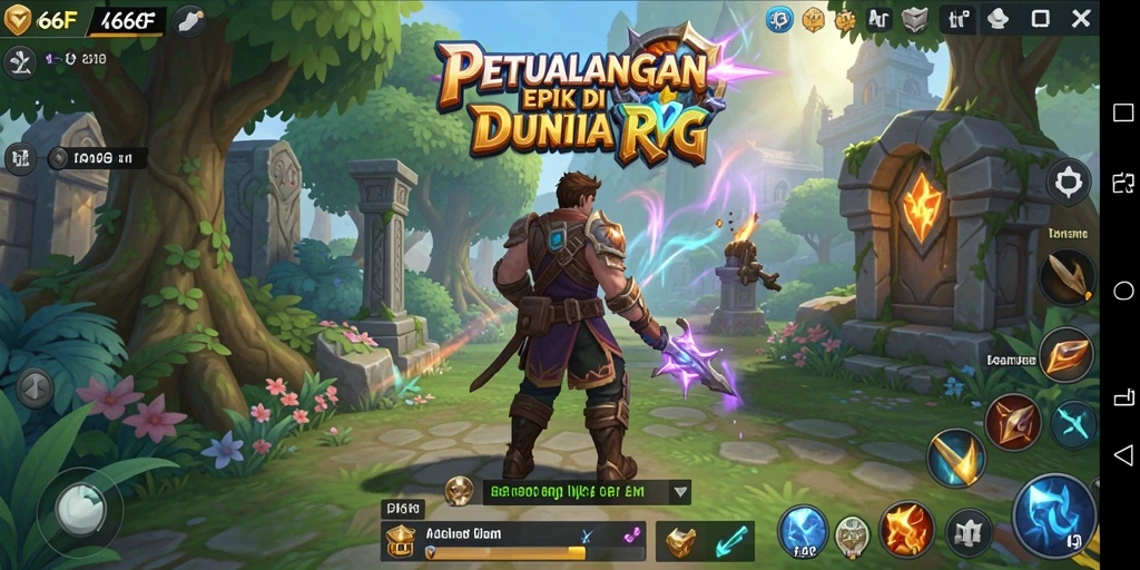 Tangkapan layar gameplay RPG yang menunjukkan pertarungan epik di 666F.