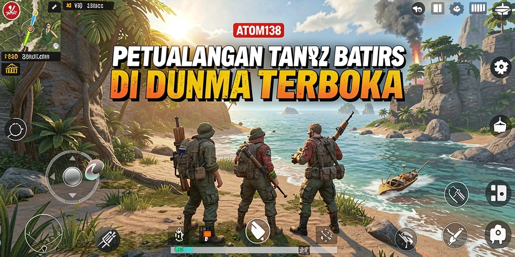 Screenshot menunjukkan eksplorasi bebas di dunia terbuka ATOM138.