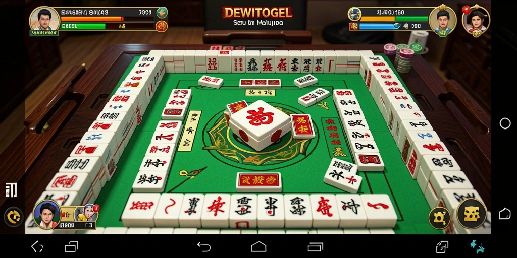Tampilan screenshot game DEWITOGEL dengan gameplay Mahjong yang menarik.