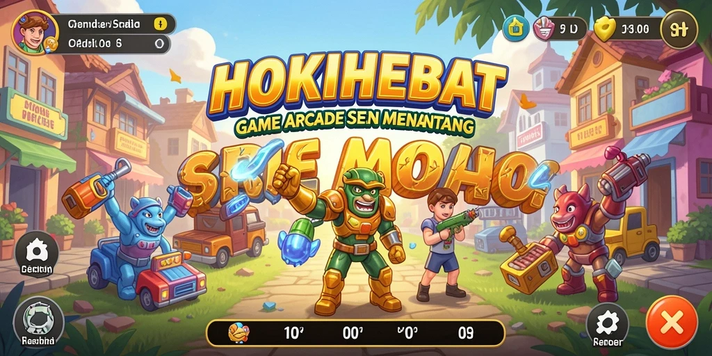 Screenshot HOKIHEBAT menunjukkan gameplay seru dan menantang dalam game Arcade.