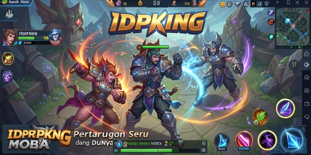 Tampilan seru saat bertarung dalam IDPKING dengan karakter unik.