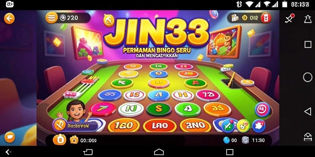 Tampilan permainan Bingo yang seru dan menarik di JIN33.
