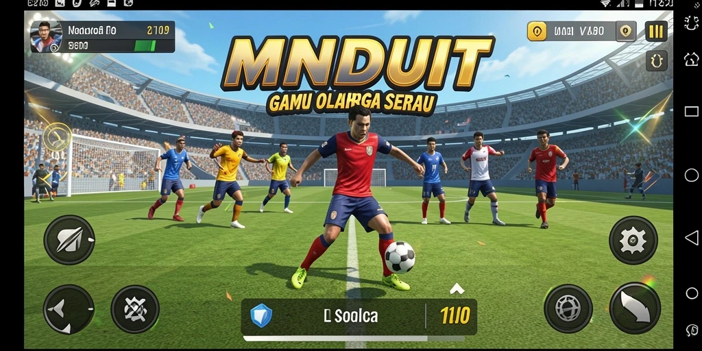 Tampilan gameplay MNDUIT yang menarik dan penuh aksi olahraga.