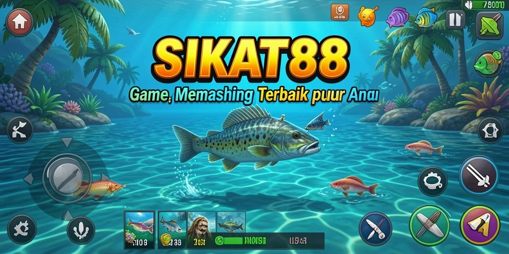 Tampilan screenshot game SIKAT88 yang menampilkan gameplay memancing yang mendebarkan.