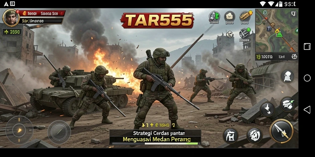 Gameplay TAR555 yang menegangkan dalam pertempuran strategi.