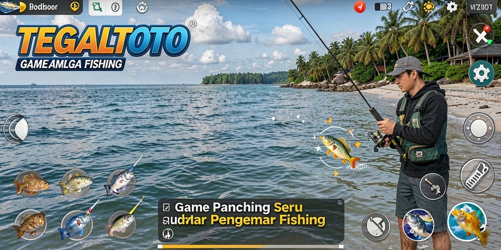 Gameplay menarik TEGALTOTO dengan pemandangan memancing yang memukau.