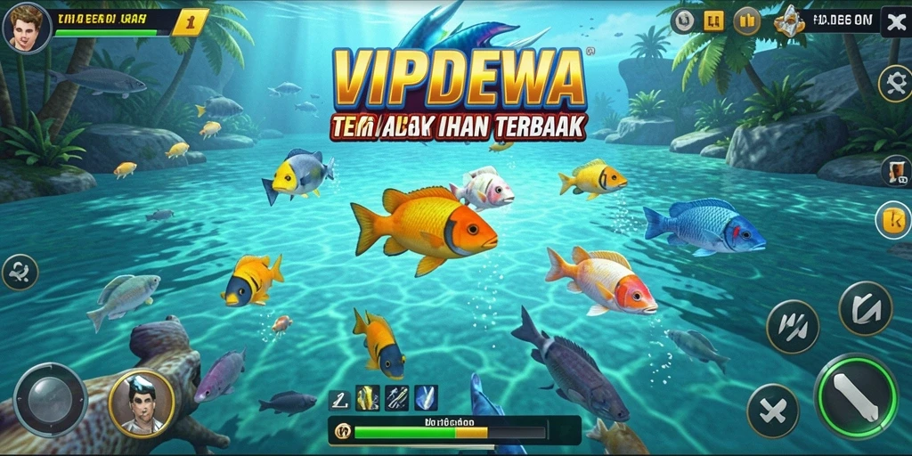 Tampilan gameplay seru dalam permainan Tembak Ikan VIPDEWA.